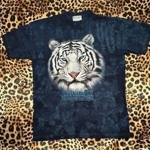 Vintage Siegfried & Roy White Tiger Tie Dye T-Shirt